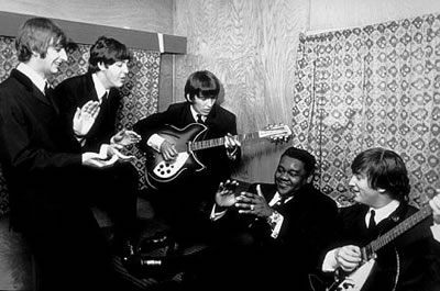 Fats visiting with the Beatles in the '60s