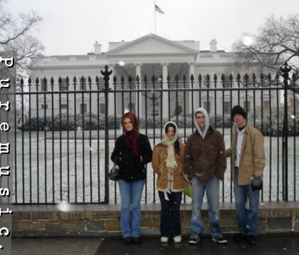 Out in front of the White House